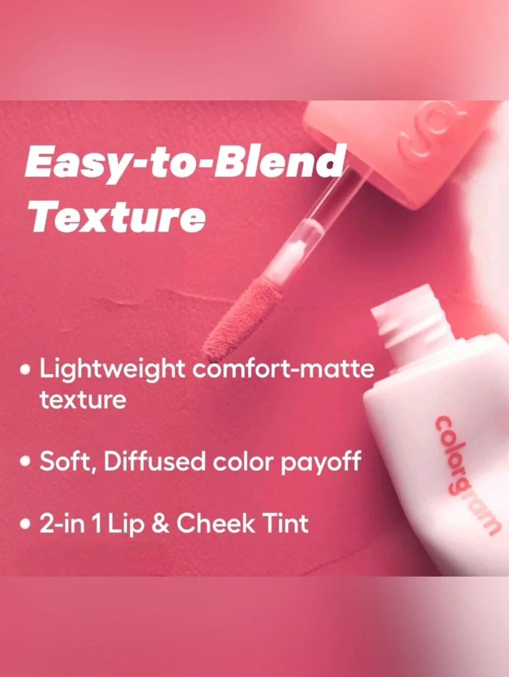 COLORGRAM NUDE BLUR TINT K-Beauty Makeup Matte Lip Stain 2 In 1 Lip & Cheek!